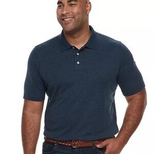 Croft Barrow Navy Blue Polo Shirt XL Easy Care Golf Casual Athleisure Preppy
